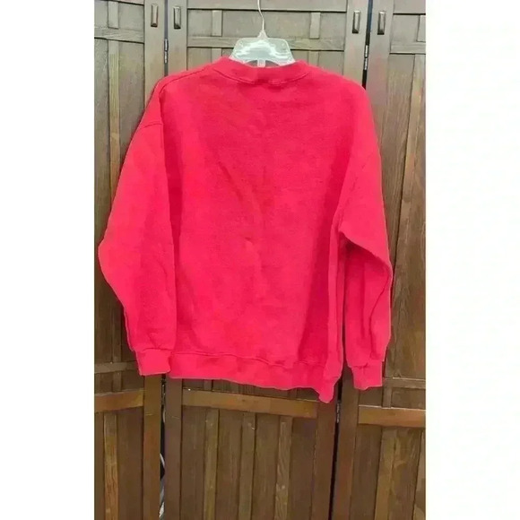 Disney Winnie The Pooh Women's L Red Vintage Pullover Sweater 90s Casual - Picture 2 of 5